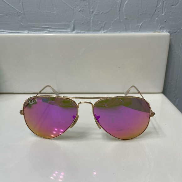 Ray-Ban Aviator Flash Lenses Polarized Cyclamen - Picture 2 of 4